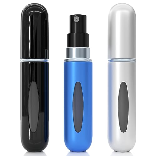 Mini Travel Perfume Bottle Refillable Perfume Atomizer Bottle Set of 3 - Portable Perfume Bottle for Outdoor and Traveling