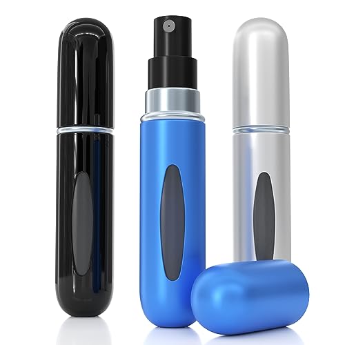 Mini Travel Perfume Bottle Refillable Perfume Atomizer Bottle Set of 3 - Portable Perfume Bottle for Outdoor and Traveling