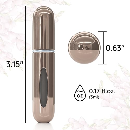 Mini Travel Perfume Bottle Refillable Perfume Atomizer Bottle Set of 3 - Portable Perfume Bottle for Outdoor and Traveling