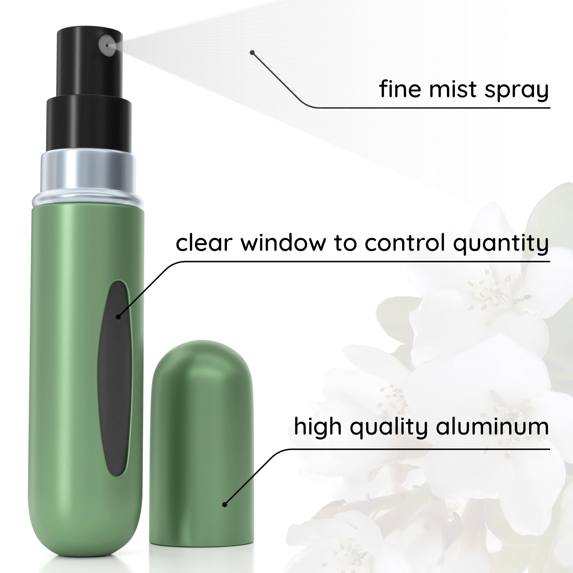 Mini Travel Perfume Bottle Refillable Perfume Atomizer Bottle Set of 3 - Portable Perfume Bottle for Outdoor and Traveling