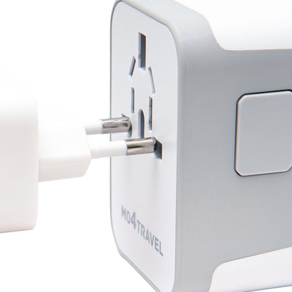 6-in-1 Universal Travel Adapter with USB-C and USB-A Ports