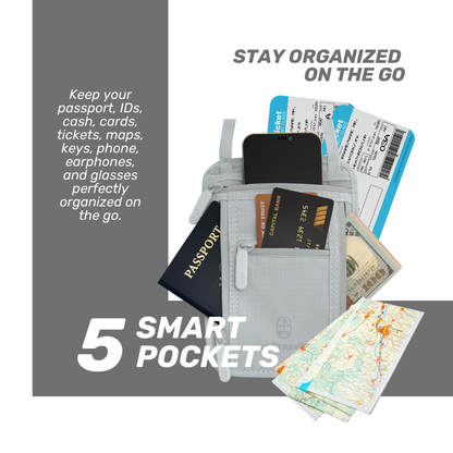 Travel Neck Wallet – RFID Blocking, Hidden and Secure