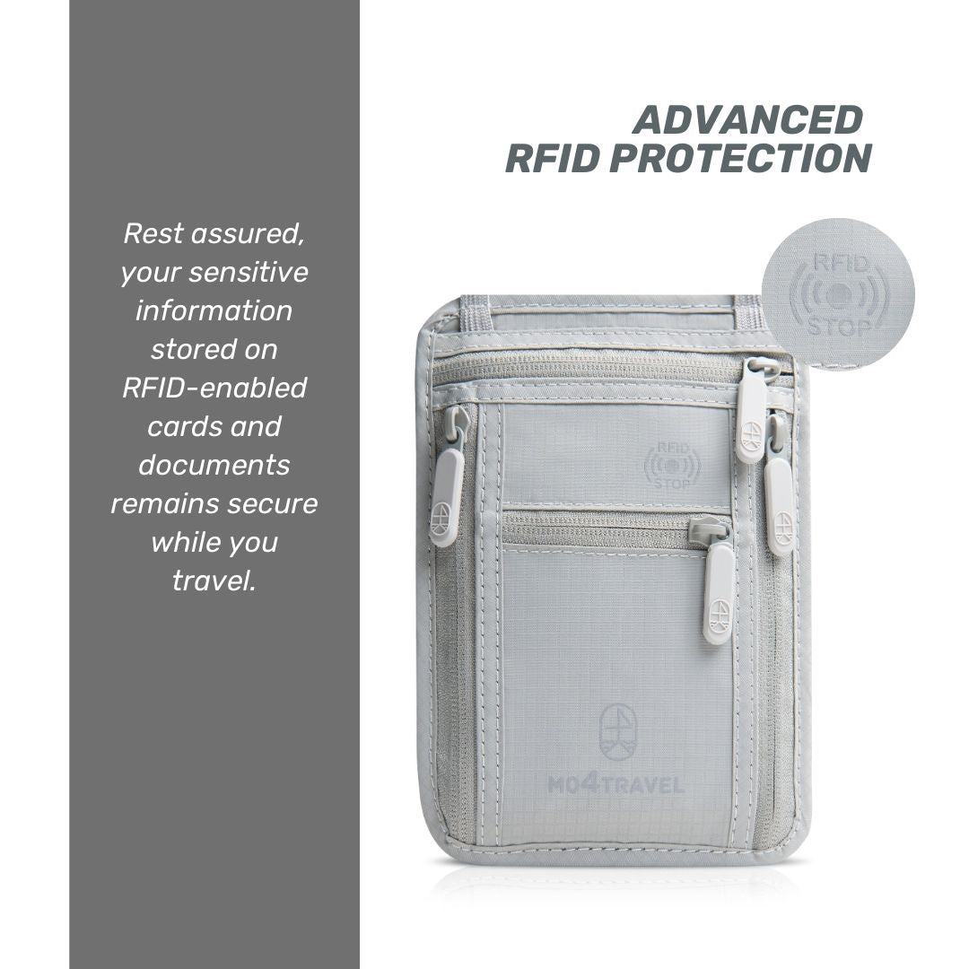 Travel Neck Wallet – RFID Blocking, Hidden and Secure