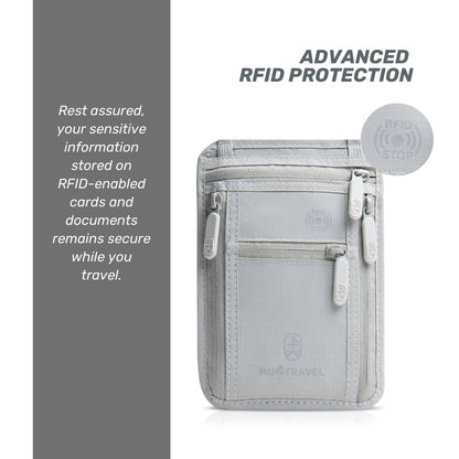 Travel Neck Wallet – RFID Blocking, Hidden and Secure