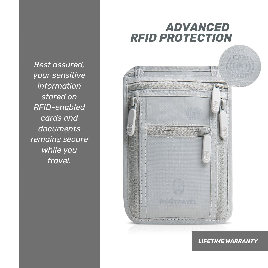 Travel Neck Wallet – RFID Blocking, Hidden and Secure