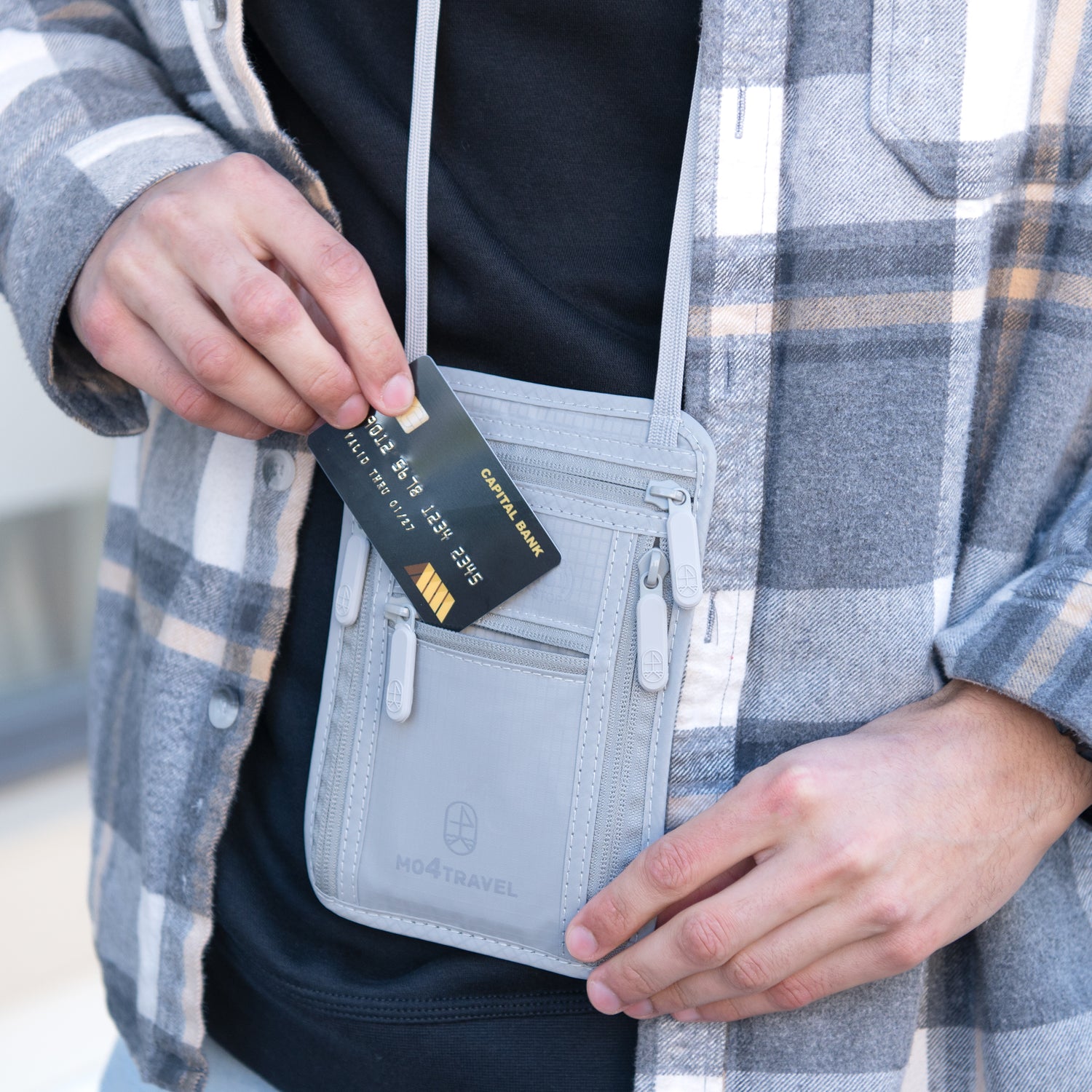 Travel Neck Wallet – RFID Blocking, Hidden and Secure