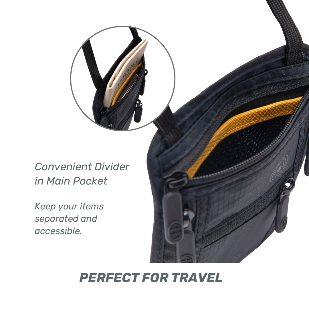 Travel Neck Wallet – RFID Blocking, Hidden and Secure