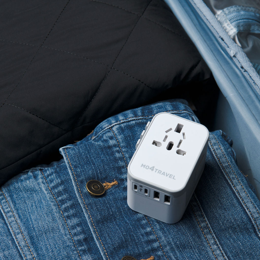 6-in-1 Universal Travel Adapter with USB-C and USB-A Ports