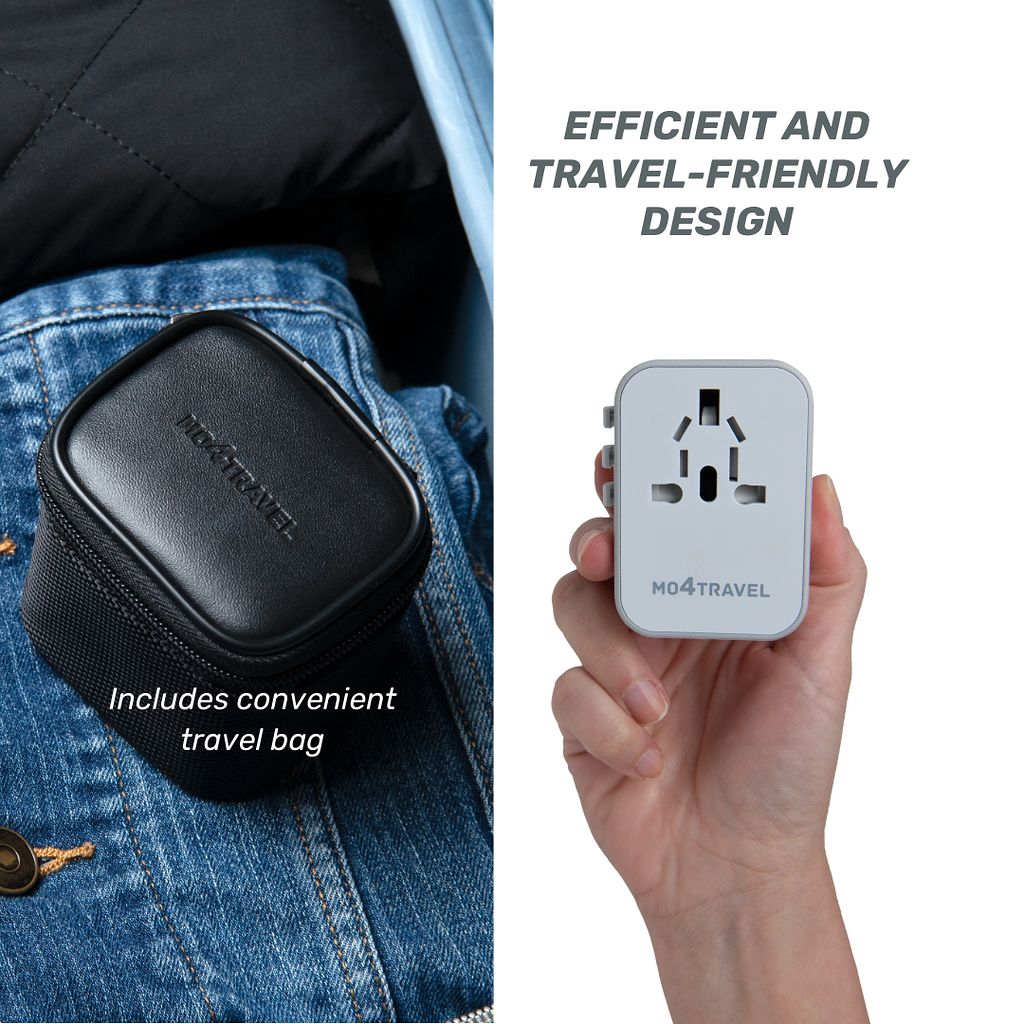 6-in-1 Universal Travel Adapter with USB-C and USB-A Ports