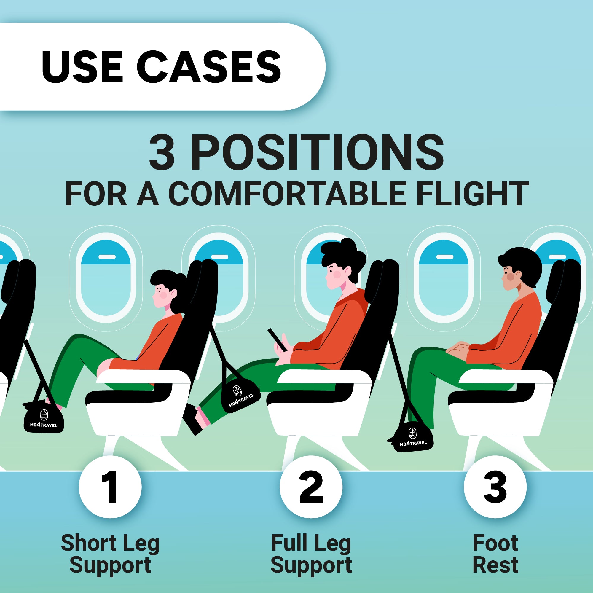 Airplane Footrest- Portable Foot Hammock Airplane Travel Essentials for Flying Provides Relaxation and Comfortable for Long Flight